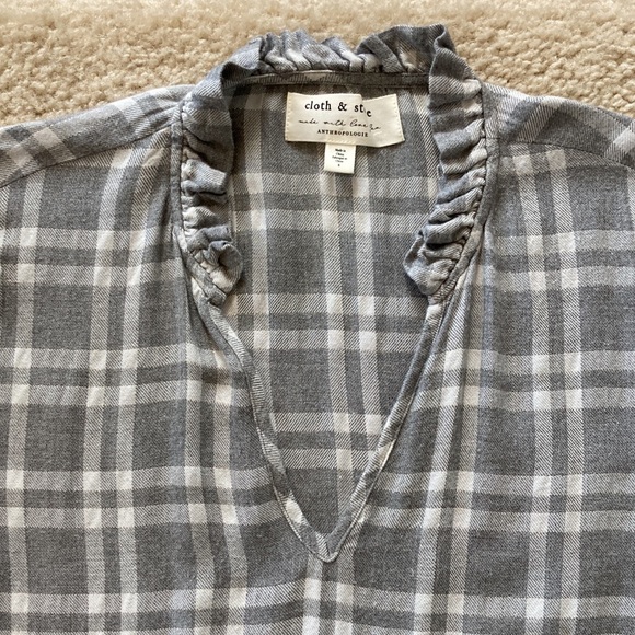 Anthropologie Cloth & Stone Plaid Shirt - Picture 3 of 8